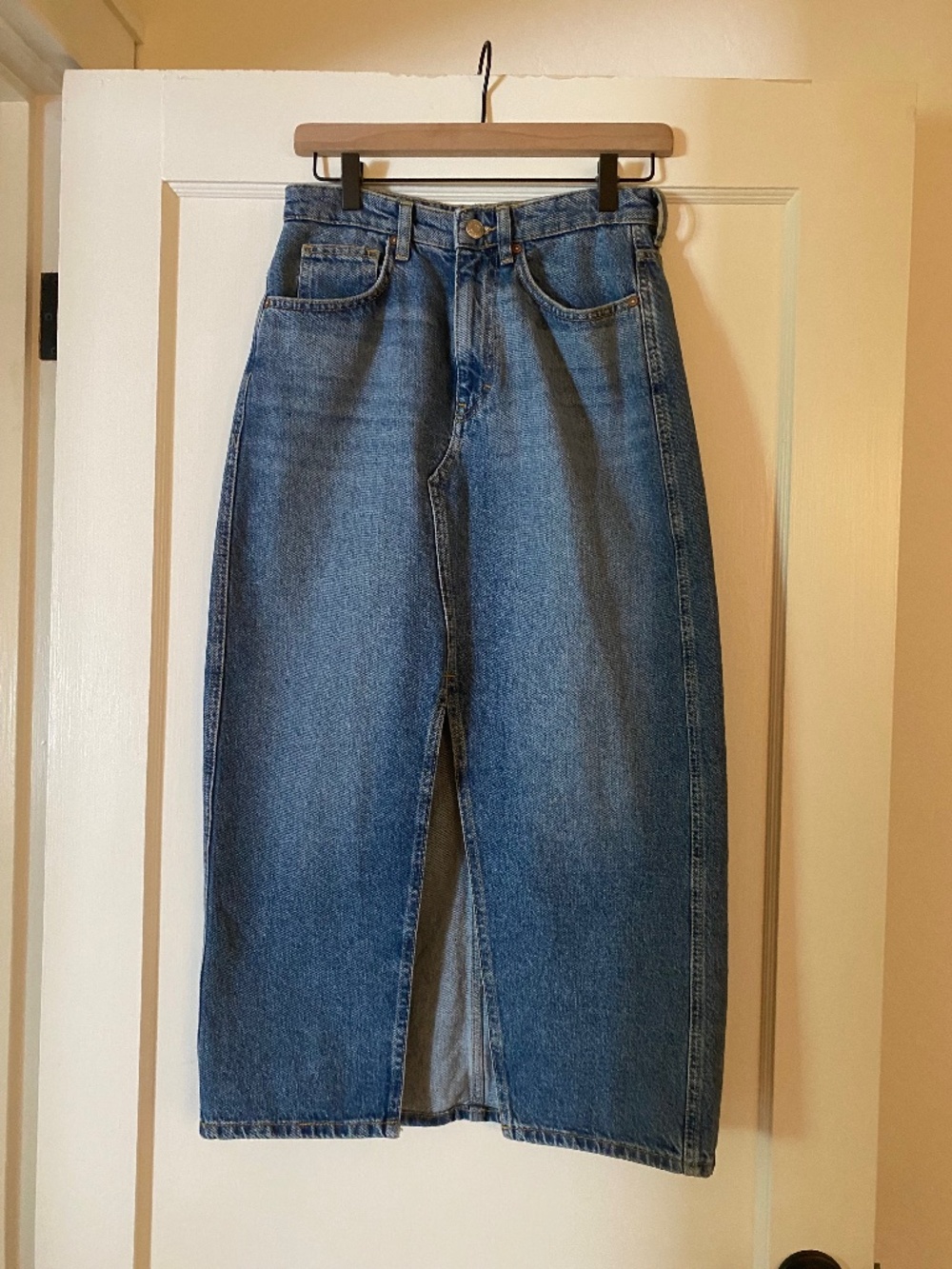 Long Jean skirt, Mango small